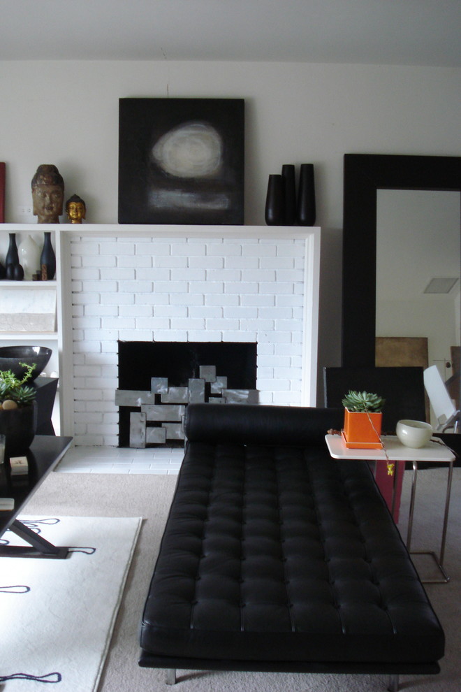 Modern Fireplace Screens Living Room Modern with Barcelona Daybed Black And