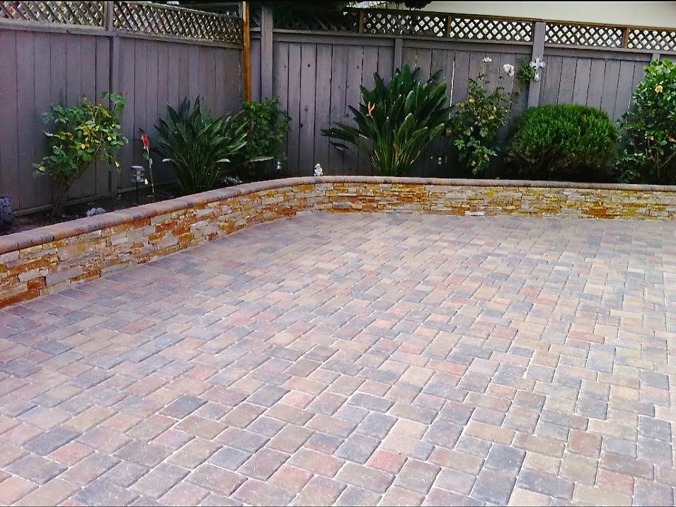 Modern Glider Chair Spaces with Basalite Belguard Brick Pavers