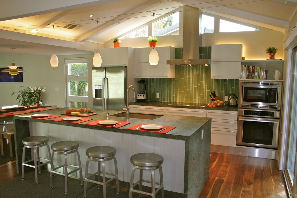 Modern Hanging Lights Kitchen Modern with Aran Cabinets Bar Stool
