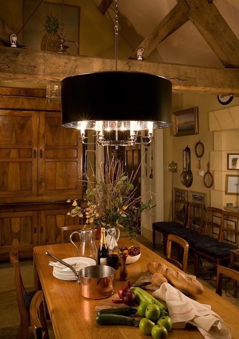 Modern Lamp Shades Dining Room Eclectic with Wood Chandelier Cottage Contemporary