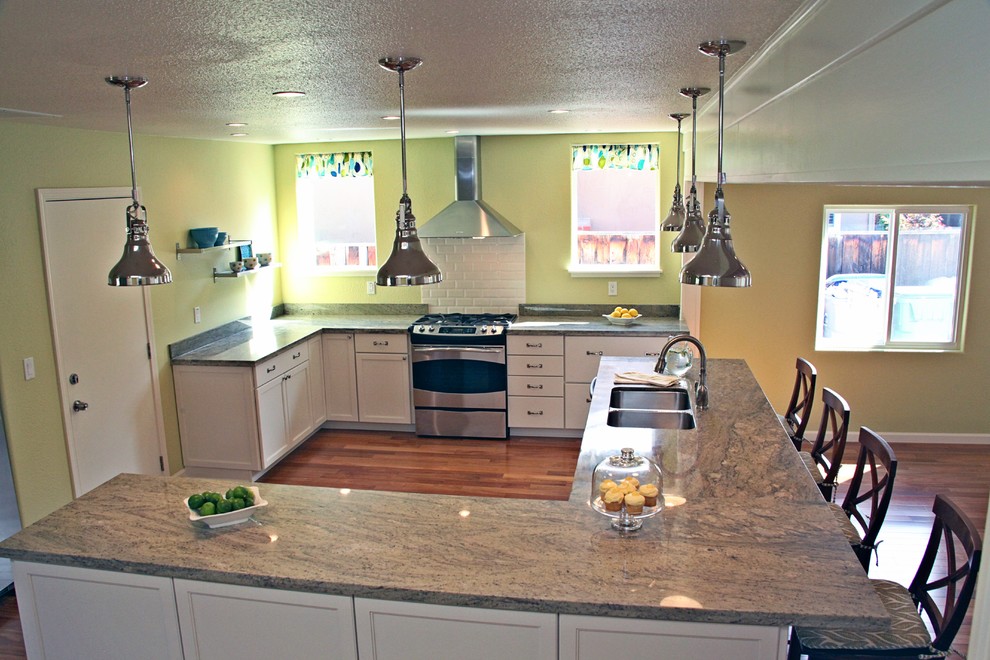 Modern Media Console Kitchen Contemporary with Appliances Backsplash Bath Cabinetry