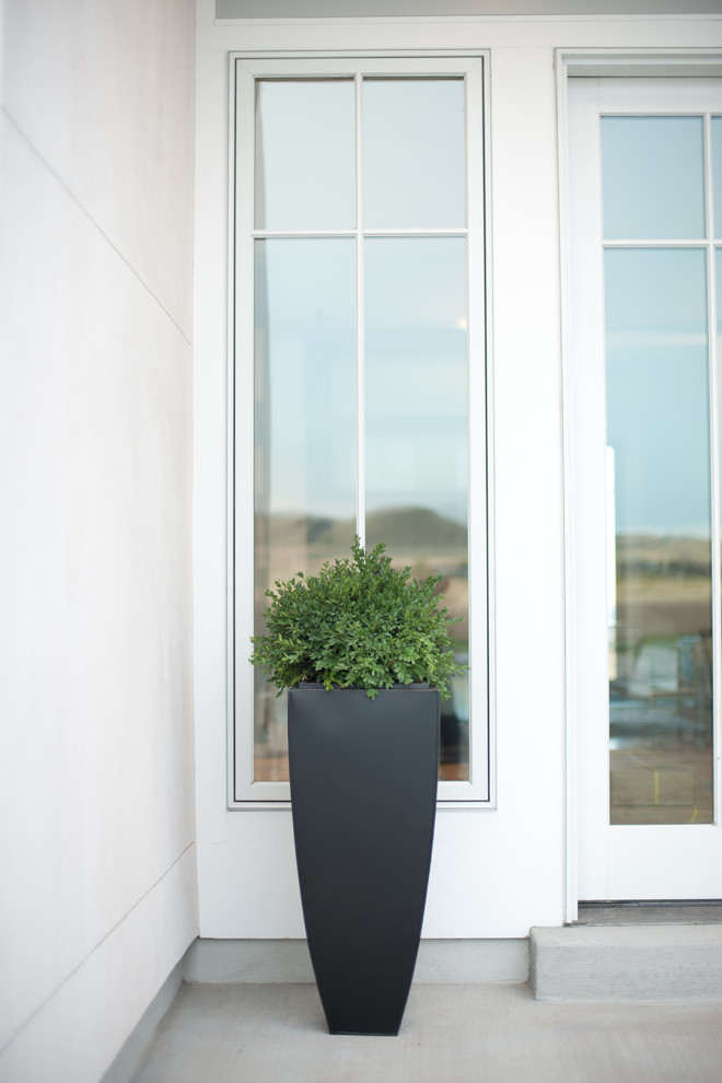 Modern Outdoor Planters Spaces Farmhouse with Boxwood Planters Modern Outdoor