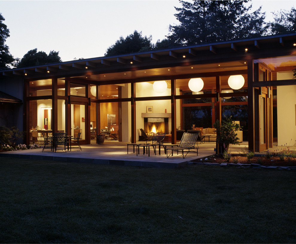 Modern Patio Covers Patio Modern with Dark Wood Fireplace Fireplace