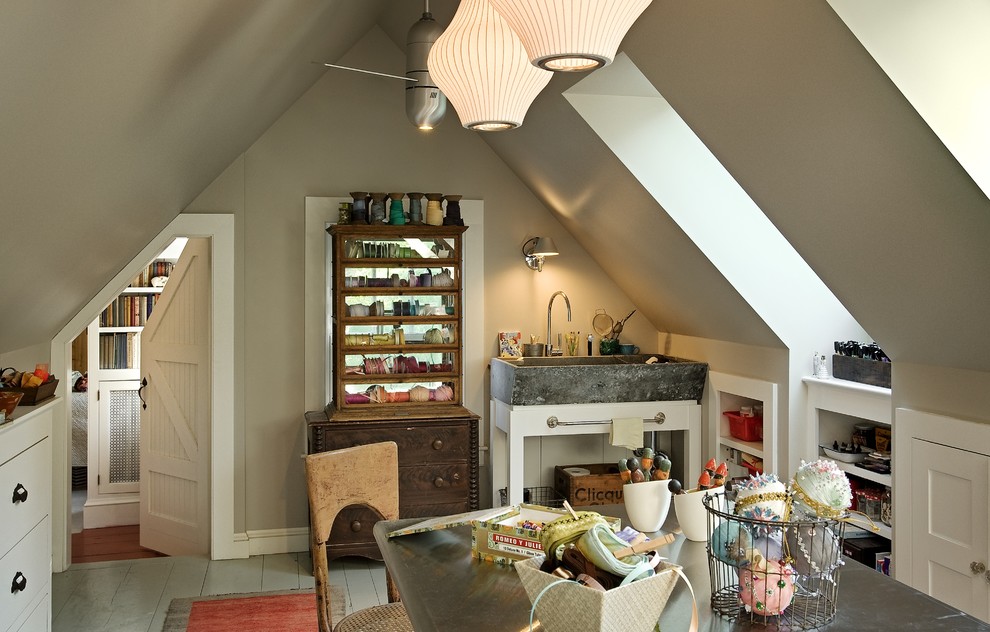 Modern Pendant Light Home Office Traditional with Ceiling Fan Concrete Sink