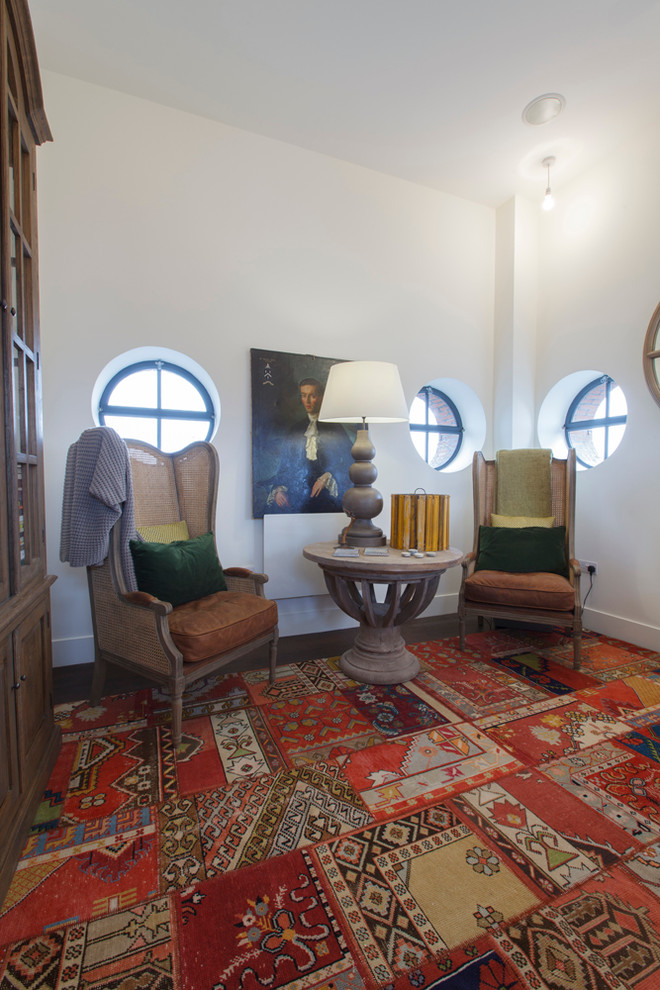 Modern Persian Rugs Home Office Eclectic with Armoire Hutch Leather Seat