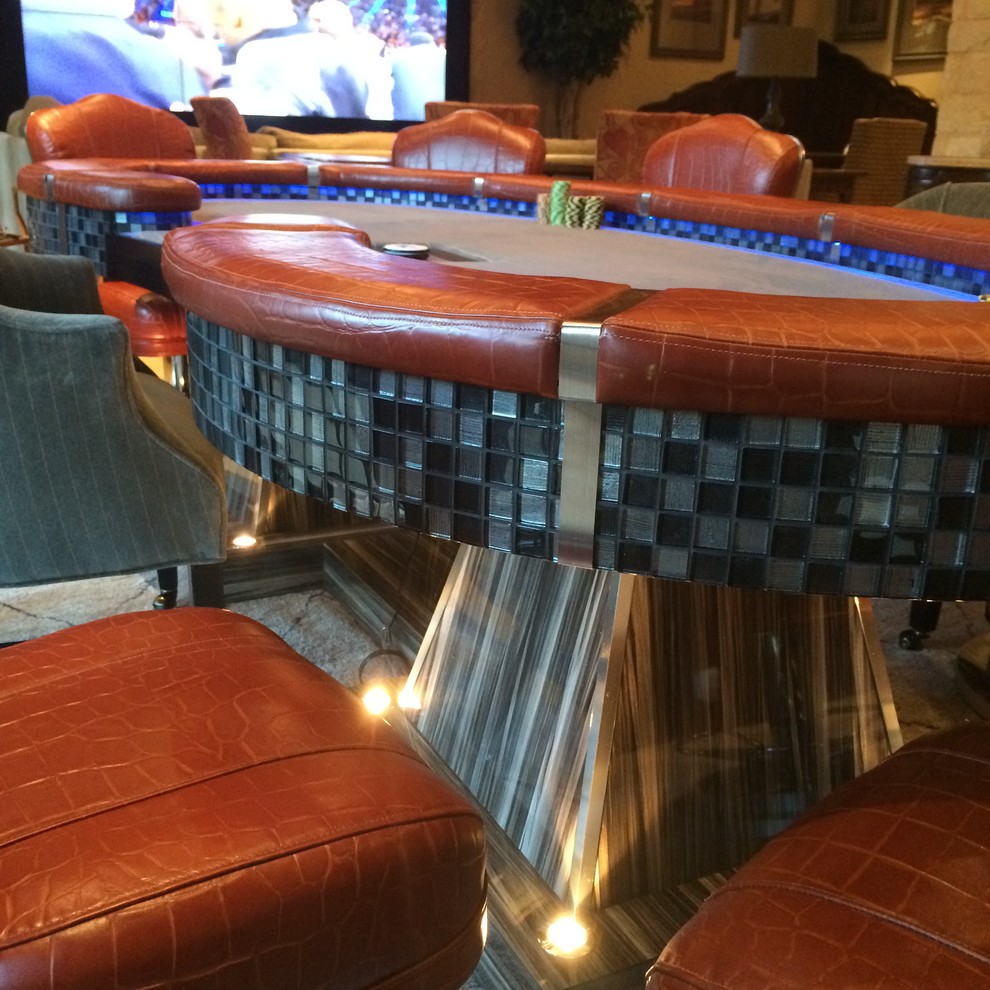 Modern Poker Table Family Room Contemporary with Contemporary Poker Table Custom