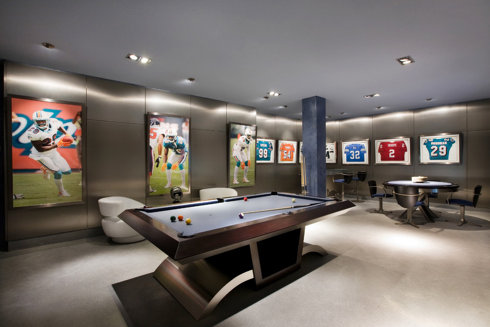 Modern Pool Tables Garage and Shed Contemporary with Boca Raton Custom Garages