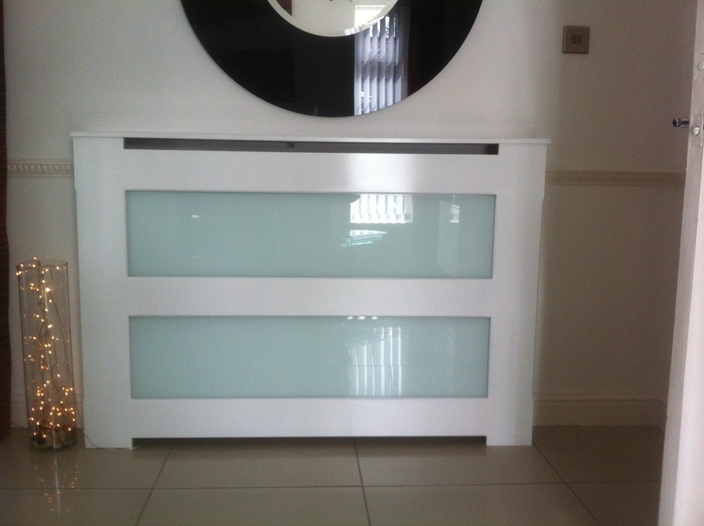 Modern Radiator Covers Hall Contemporary with Bespoke Radiator Cover Glass