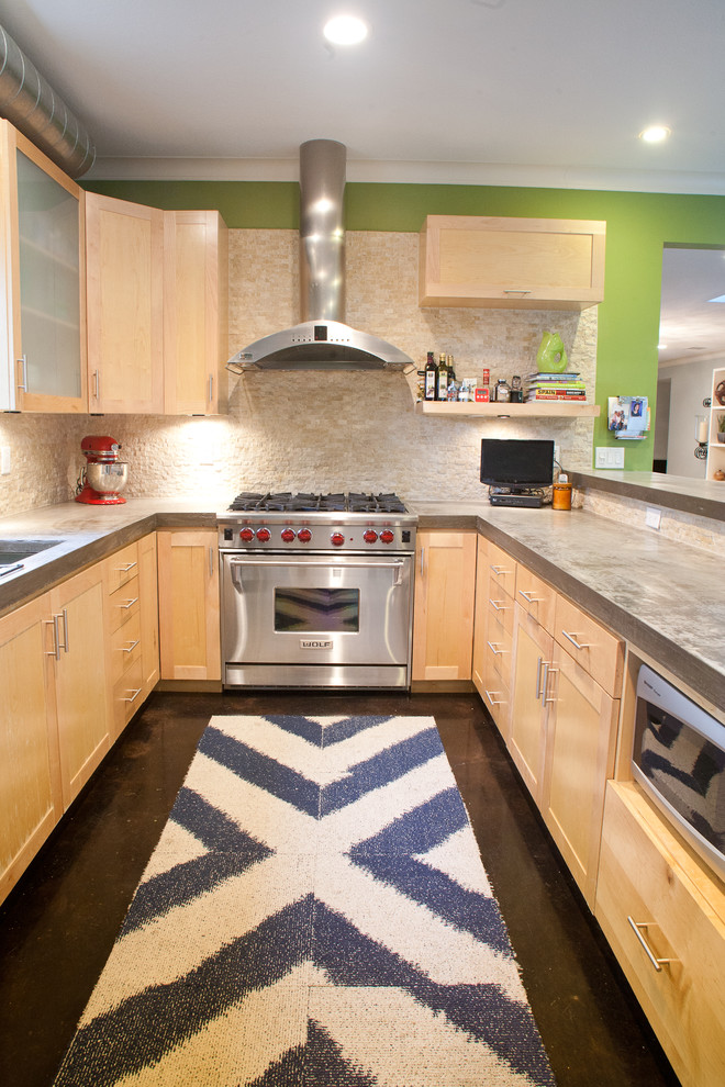 Modern Range Hoods Kitchen Contemporary with Breakfast Bar Carpet Tiles