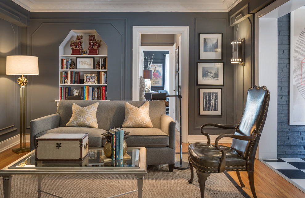 Modern Rustic Furniture Living Room Transitional with Built in Bookshelves Crown