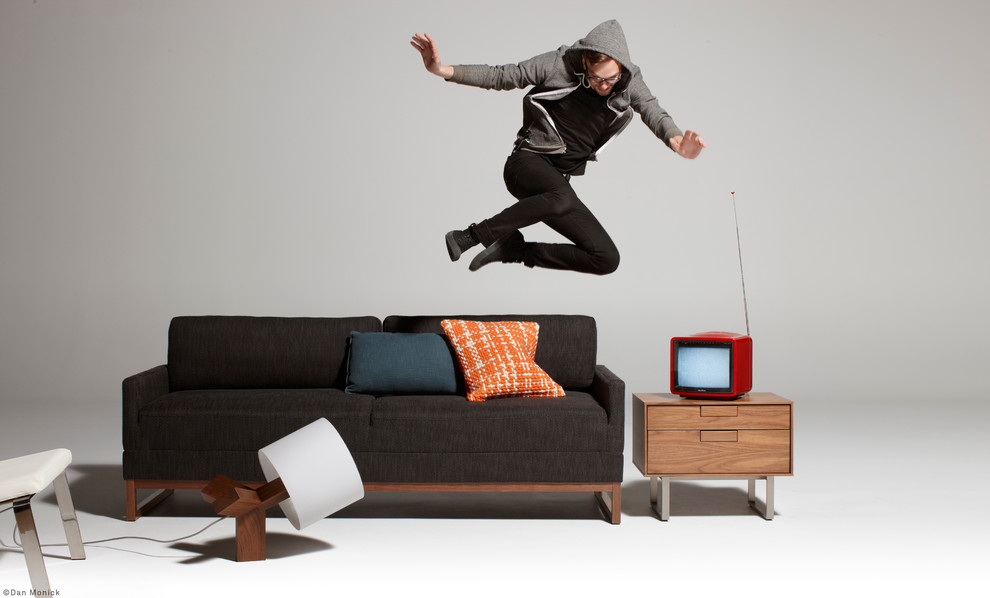 Modern Sleeper Sofa Living Room Modern with Bubbie Pillow by Blu