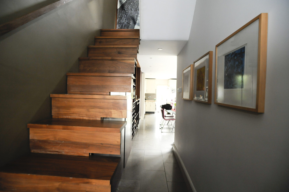 Modern Stair Treads Staircase Eclectic with None 