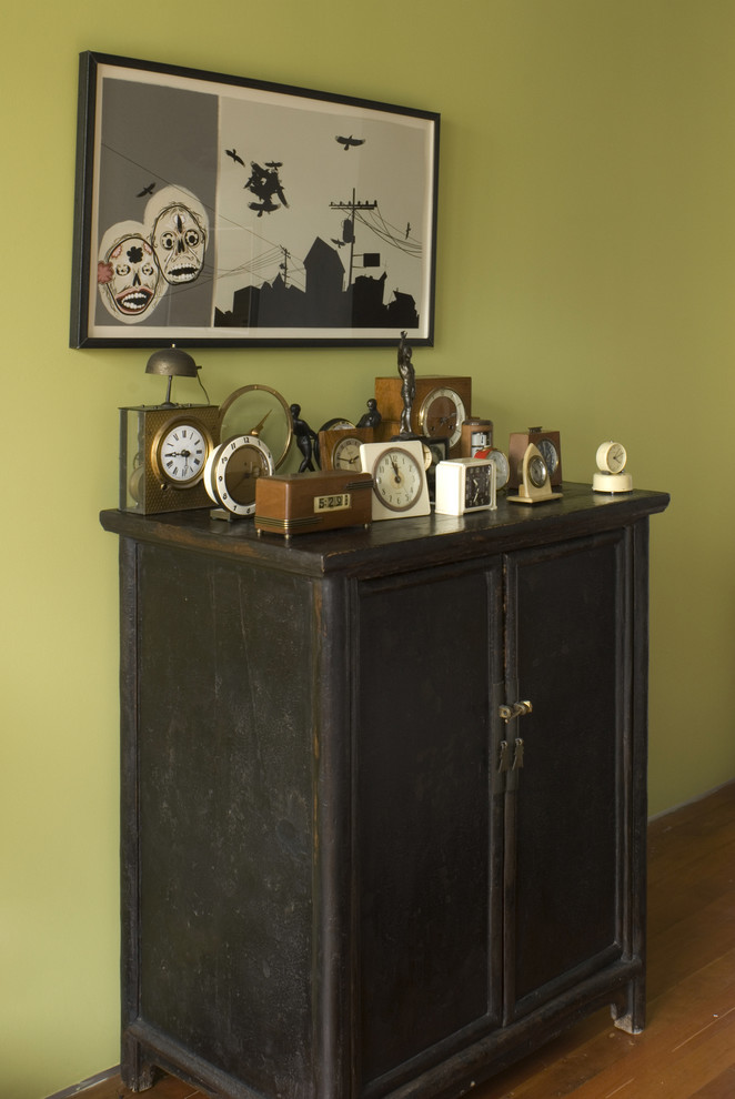 Modern Table Clock Living Room Rustic with Cabinet Clocks Collections Green