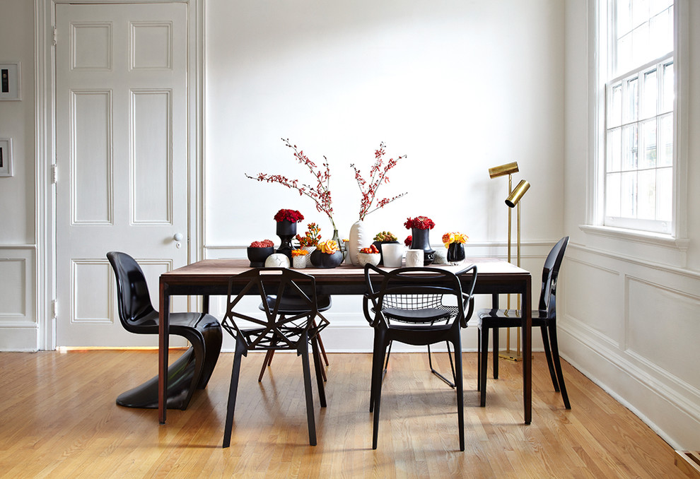 Modern Task Chair Dining Room Contemporary with Black Dining Chairs Centerpiece