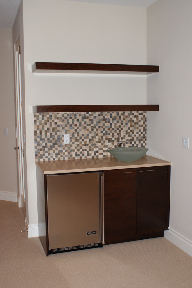 Modern Wet Bar Home Bar Contemporary with Basement Wet Bar Cherry