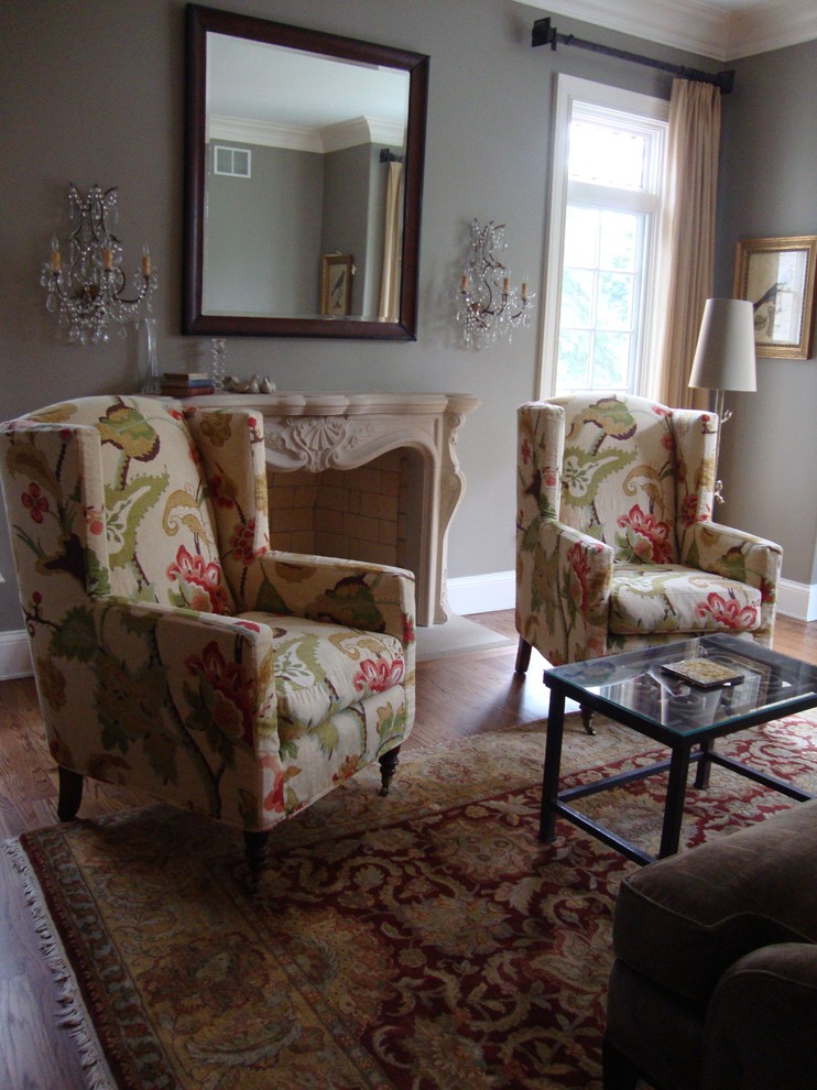 Modern Wingback Chair Living Room Traditional with Beautiful Colorful Floral Sitting