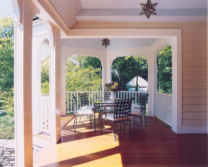 Moravian Star Light Porch Traditional with Balcony Chair Covered Patio