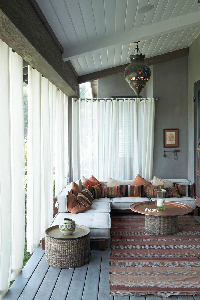 Moroccan Print Curtains Porch Mediterranean with Artwork Curtain Panels Gray
