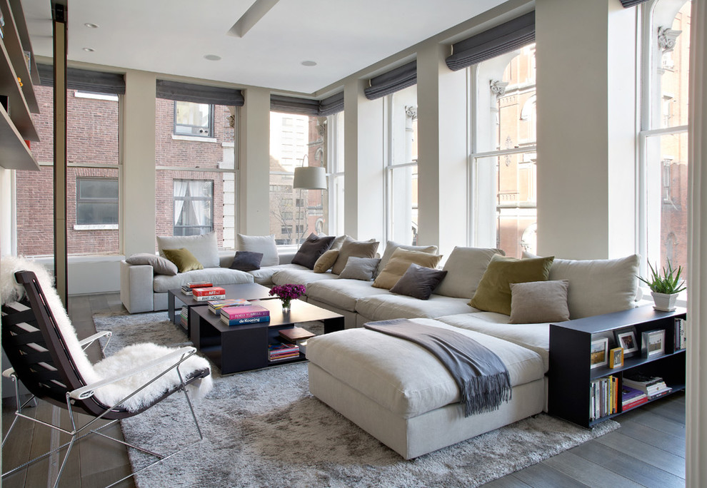 Most Comfortable Sectional Family Room Contemporary with Black Coffee Table Corner