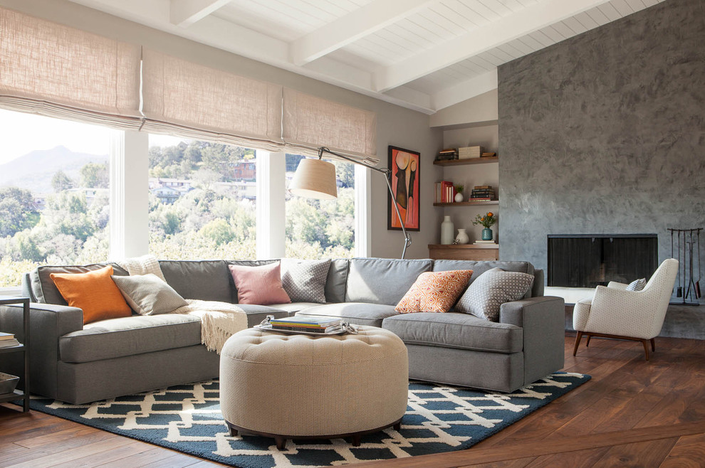 Most Comfortable Sectional Living Room Contemporary with Beige Ottoman Beige Roman