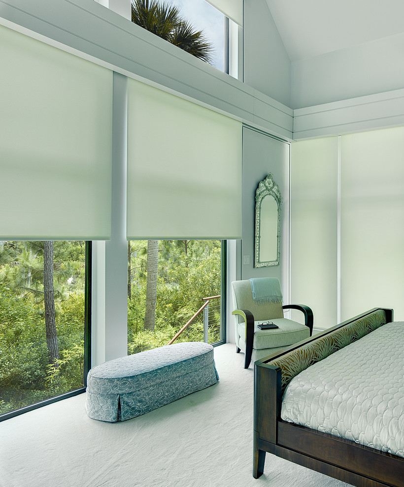 Motorized Window Shades Bedroom Contemporary with Blackout Shade Blackout Shades