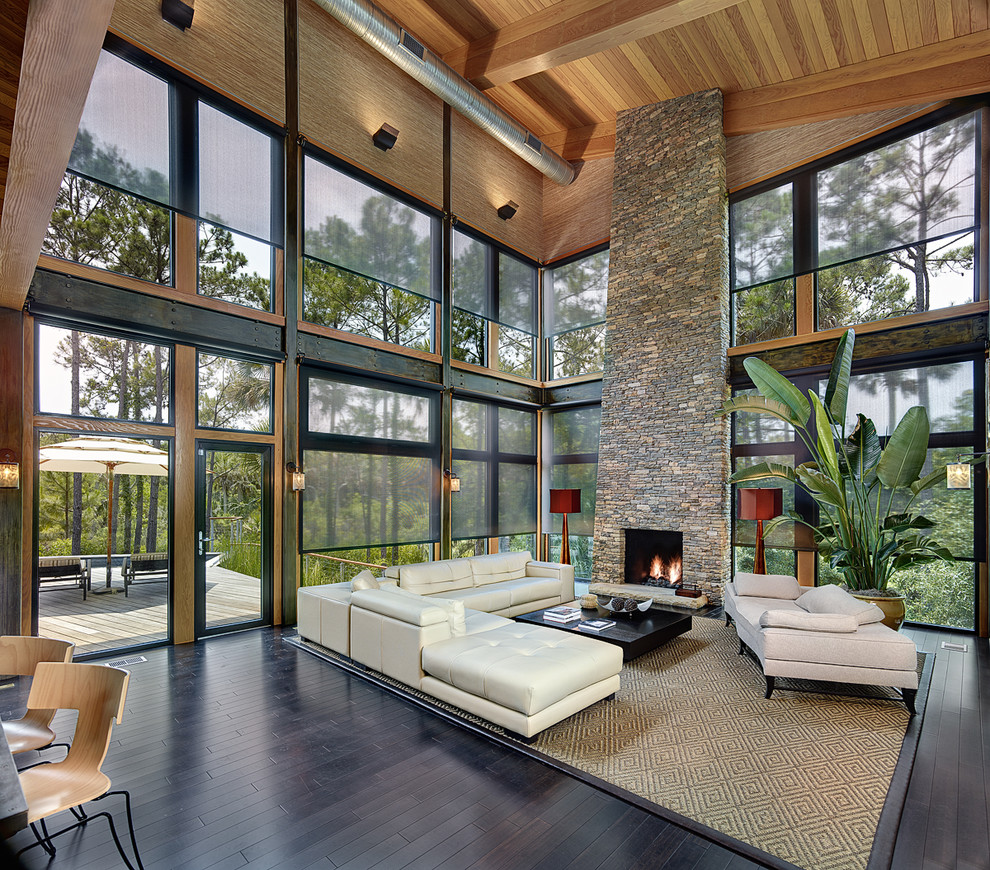Motorized Window Shades Living Room Contemporary with All About Windows Asheville