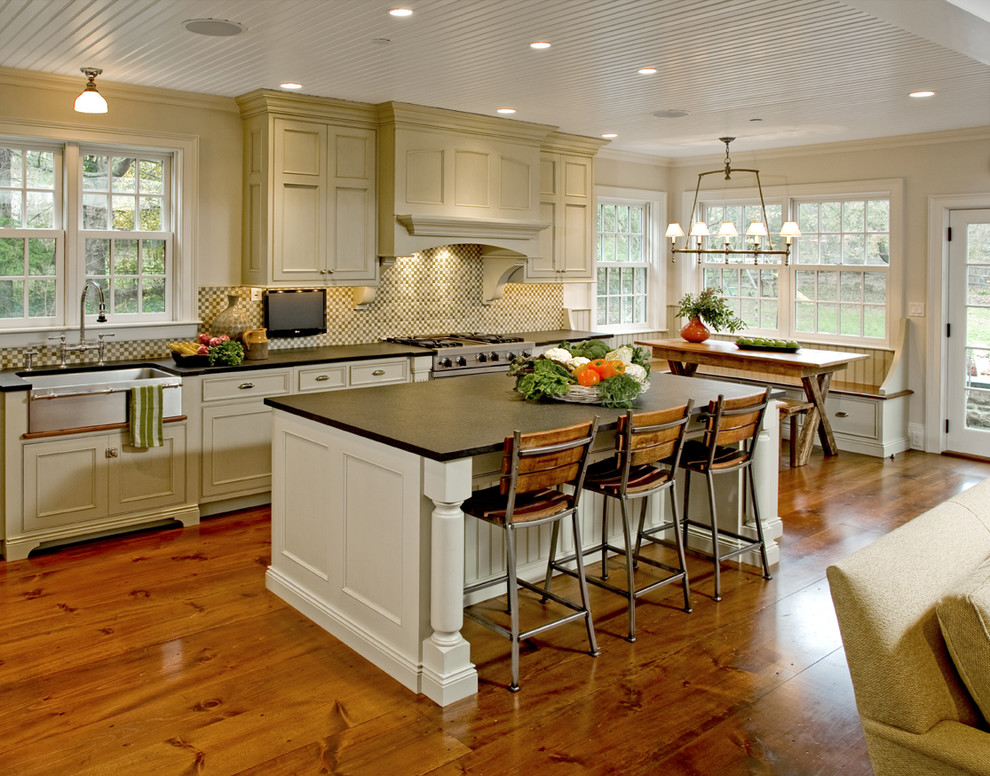 Mr Bar Stool Kitchen Traditional with Apron Sink Banquette Beadboard