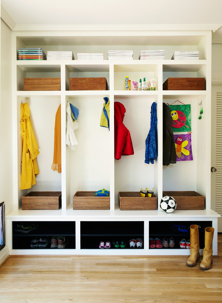 Mud Room Cubbies Entry Contemporary with Boots Built in Storage Coat