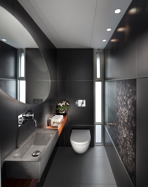 Narrow Bath Vanity Bathroom Modern with None 