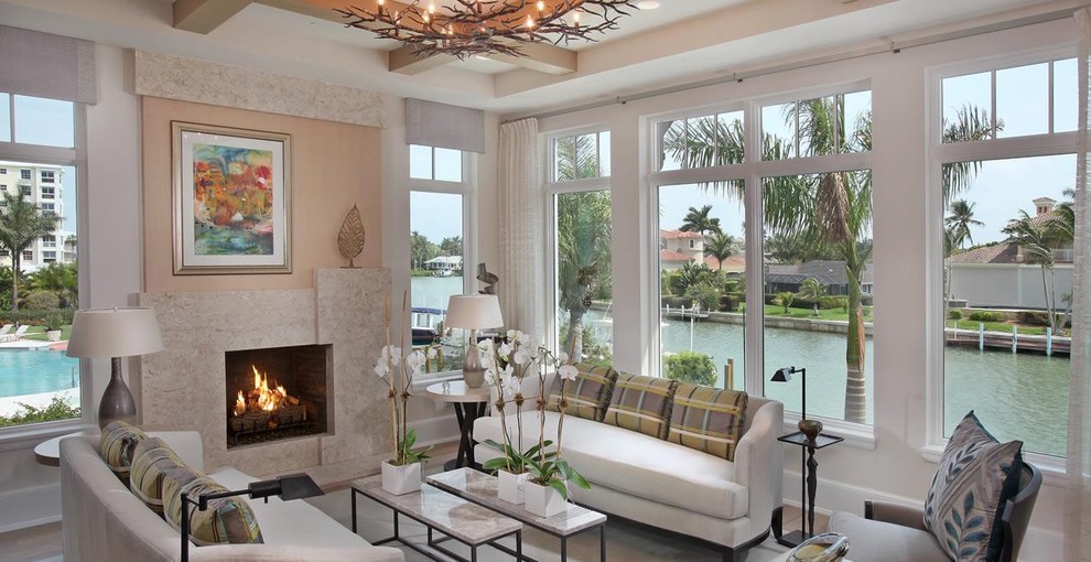 Narrow Coffee Table Living Room Traditional with Antler Beam Ceiling Box