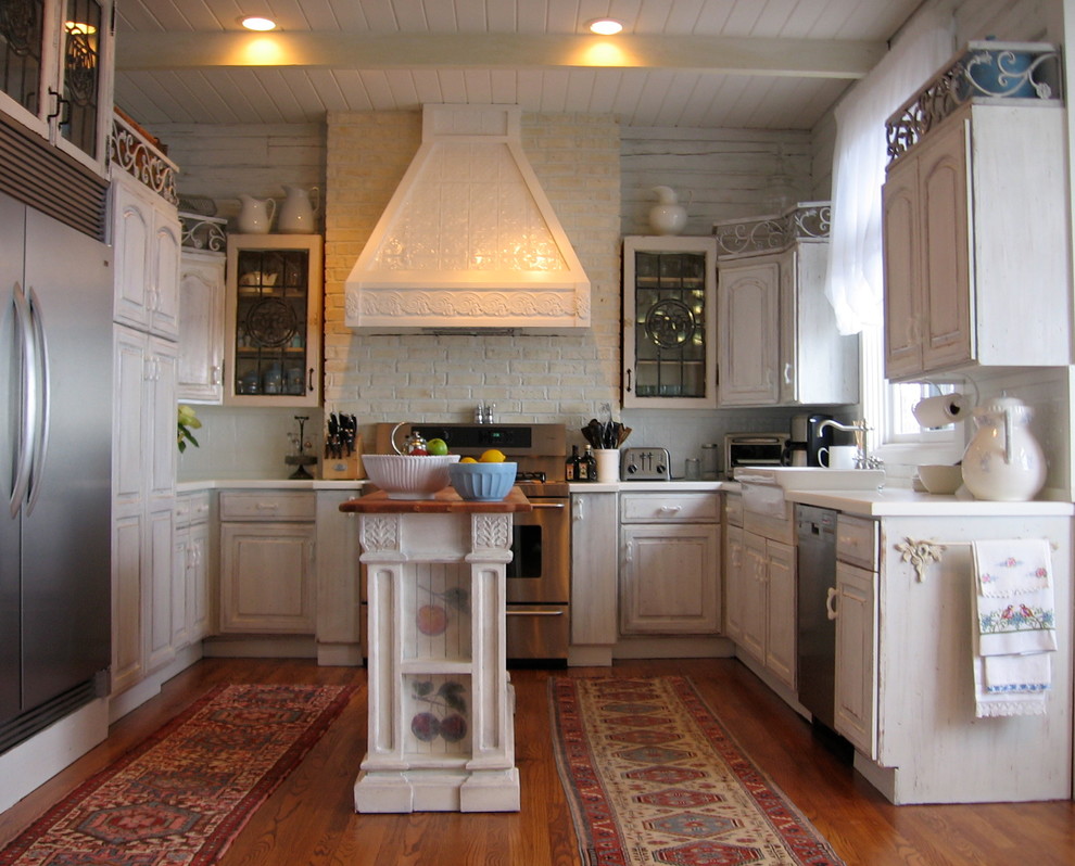 Narrow Kitchen Island Kitchen Contemporary with Beadboard Ceiling Ceiling Beam