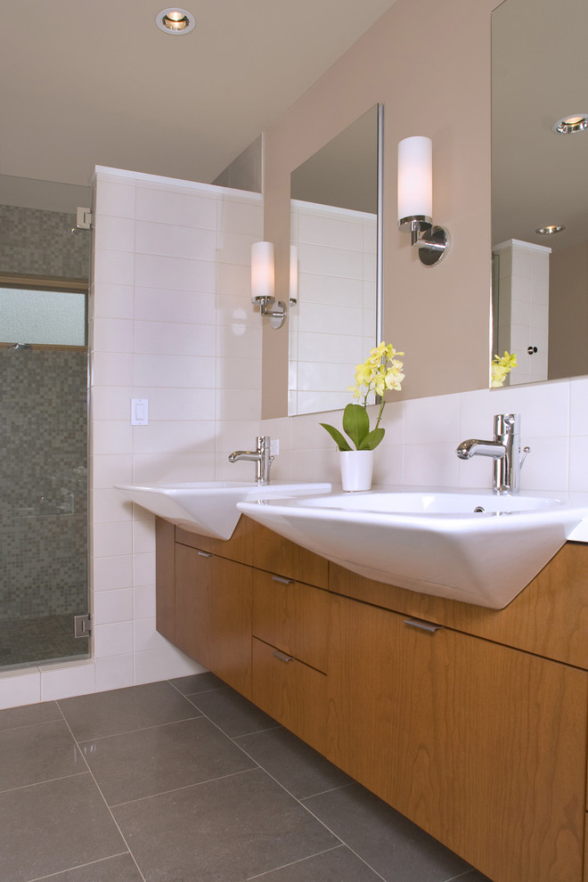 Narrow Vanity Sink Bathroom Contemporary with Bathroom Hardware Bathroom Lighting