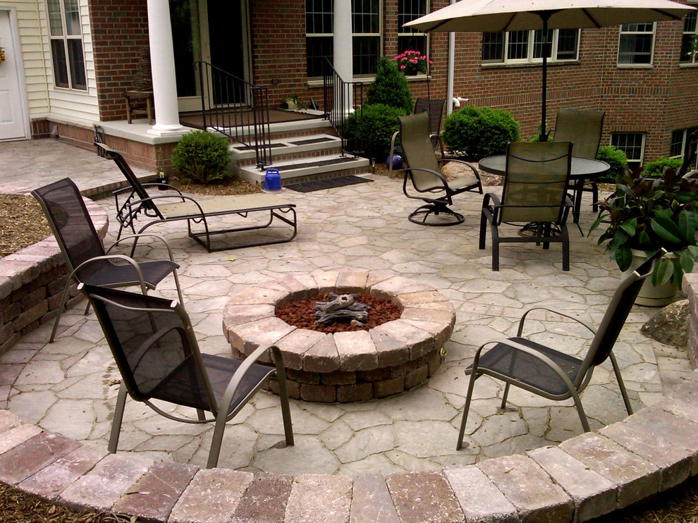 Natural Gas Fire Pit Patio Traditional with Belgard Gas Fire Pit