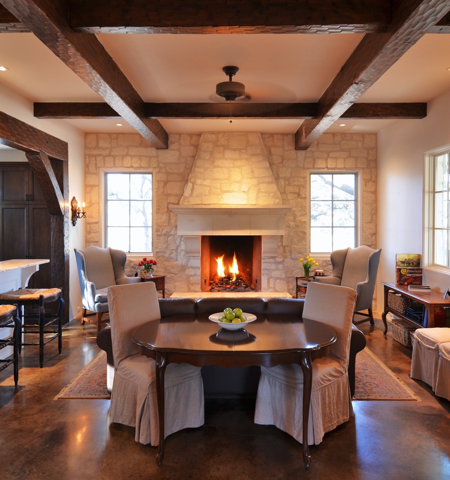Natural Stone Fireplace Living Room Farmhouse with American Farmhouse Cabriole Legs