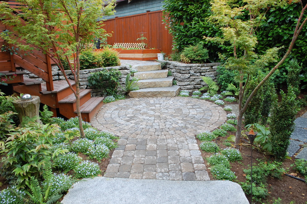Natural Stone Pavers Landscape Contemporary with Flowers Paver Path Paver