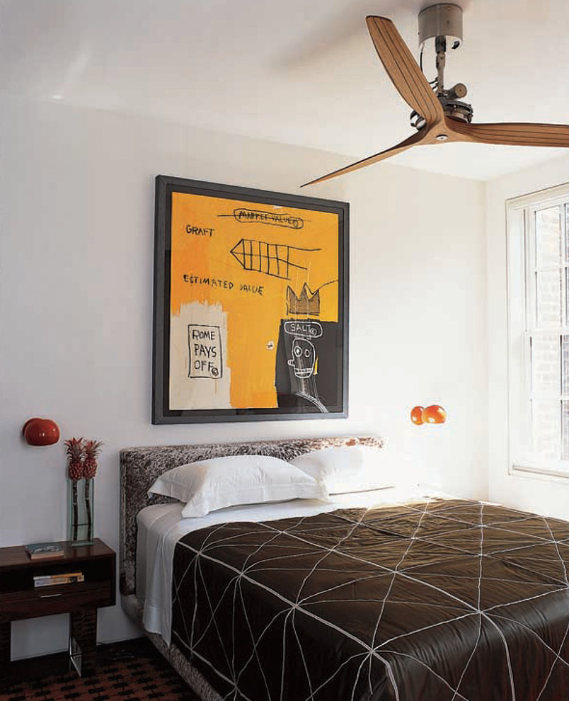 Nautical Ceiling Fans Bedroom Contemporary with Art Artwork Bedding Bedroom