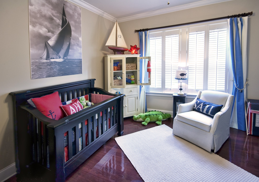 Nautical Interior Design Nursery Contemporary with Anchor Bedroom Beige Wall