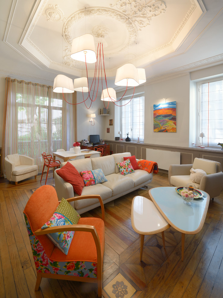 Nesting Coffee Tables Family Room Eclectic with Beige Armchair Beige Sofa