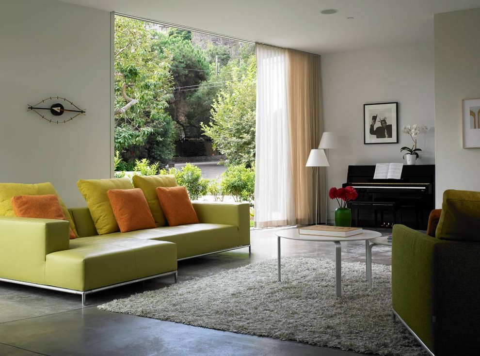 Nesting Coffee Tables Living Room Modern with Bright Color Citrus Green