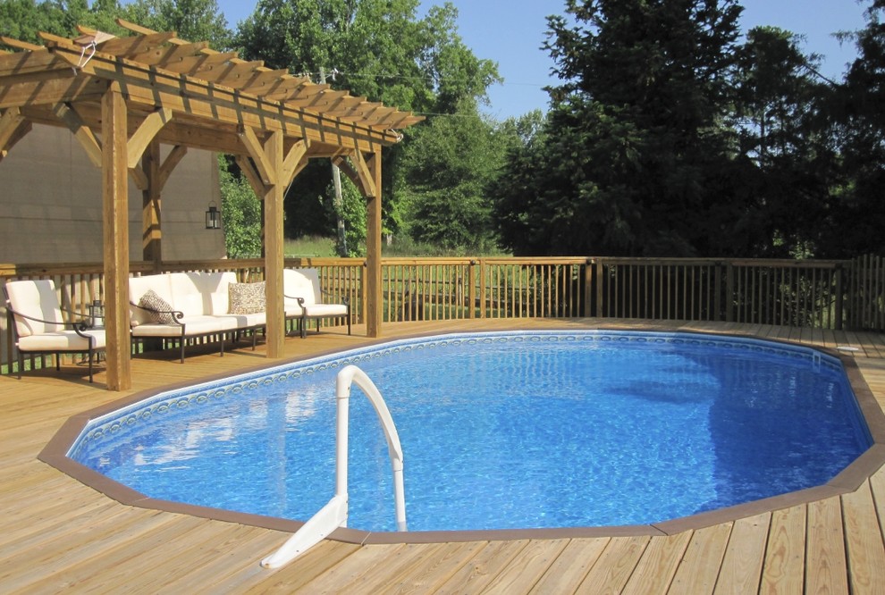 Nice Above Ground Pools Pool Traditional with Backyard Deck Decking Inground