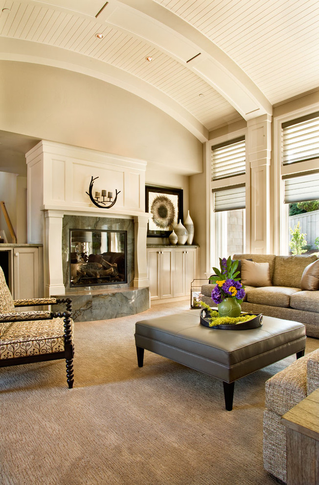 Nicole Miller Furniture Living Room Traditional with Barrel Ceiling Blinds Built In1