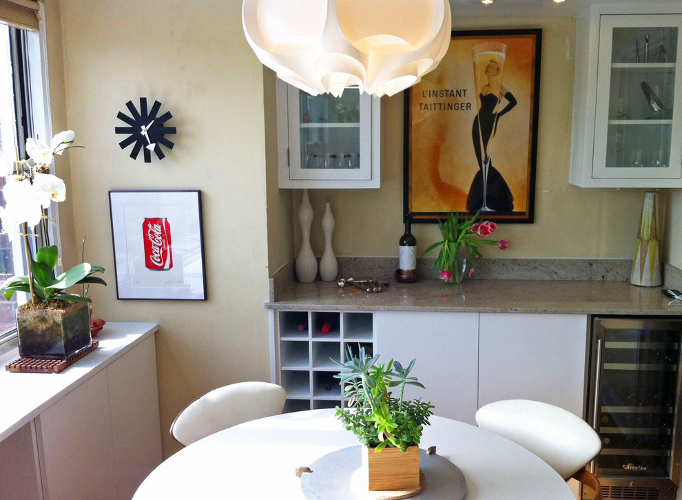 Nyc Interior Designers Dining Room Contemporary with Bar Built in Contemporary Custom
