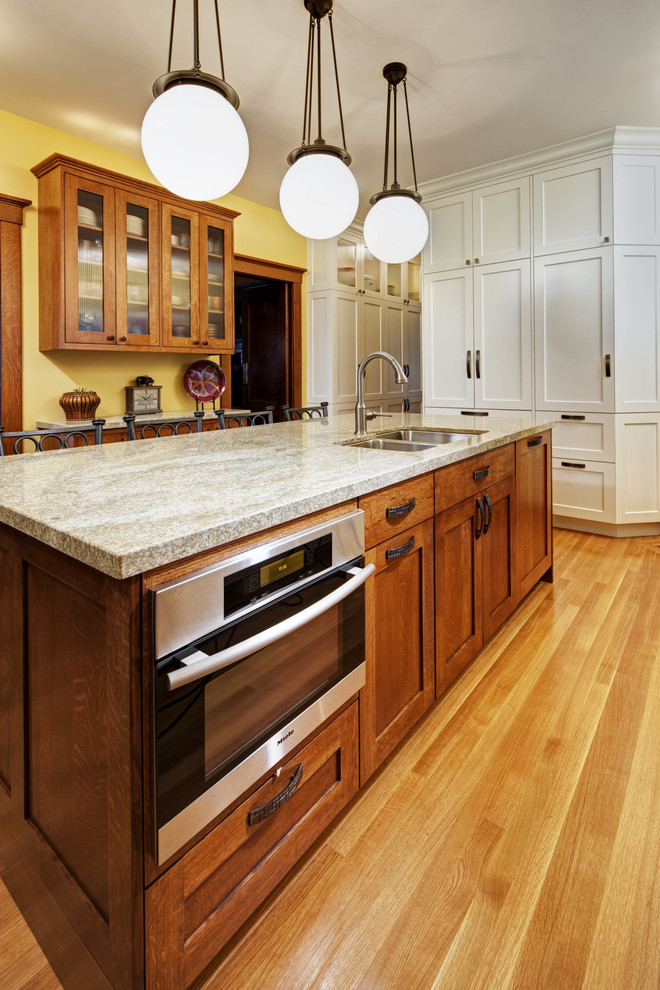 Oak Cabinets Kitchen Kitchen Craftsman with Breakfast Bar Eat in Kitchen