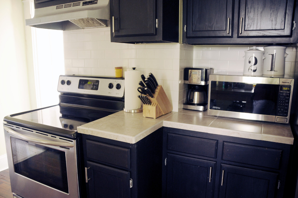 Oak Cabinets Painted Kitchen Farmhouse with None 