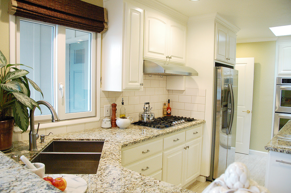 Oak Cabinets Painted Kitchen Traditional with None 1