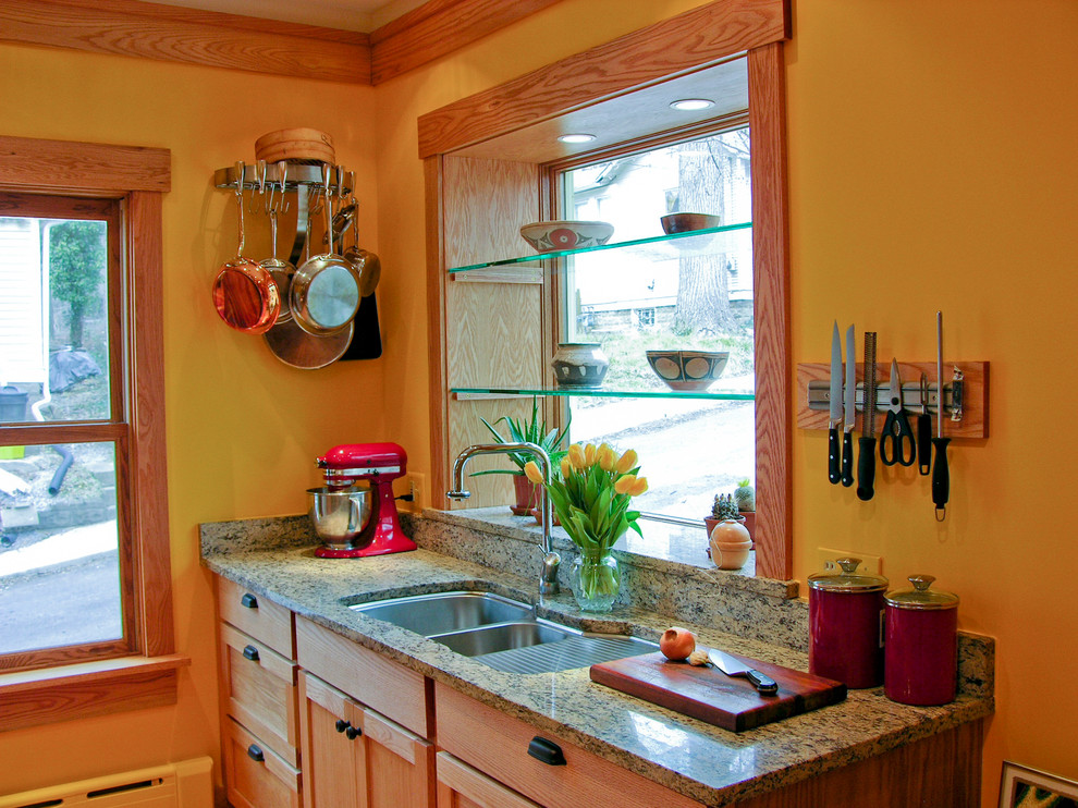 Oak Cabinets with Granite Countertops Kitchen Traditional with Custom Cabinetry Custom Trim
