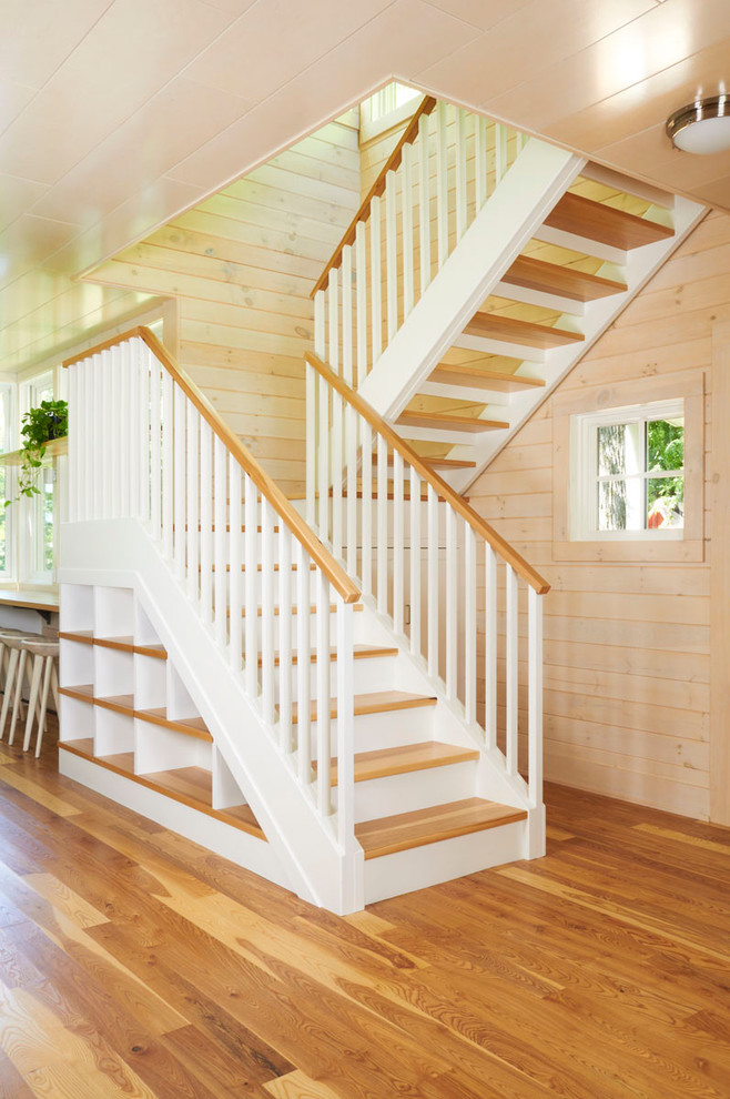 Oak Stair Treads Staircase Traditional with Built in Storage Cabin Landing