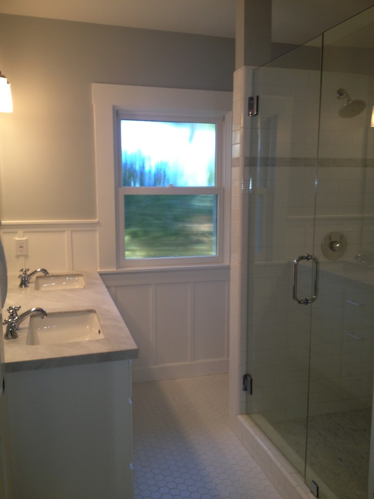 Obscure Glass Windows Bathroom with Frameless Shower Glass Obscured