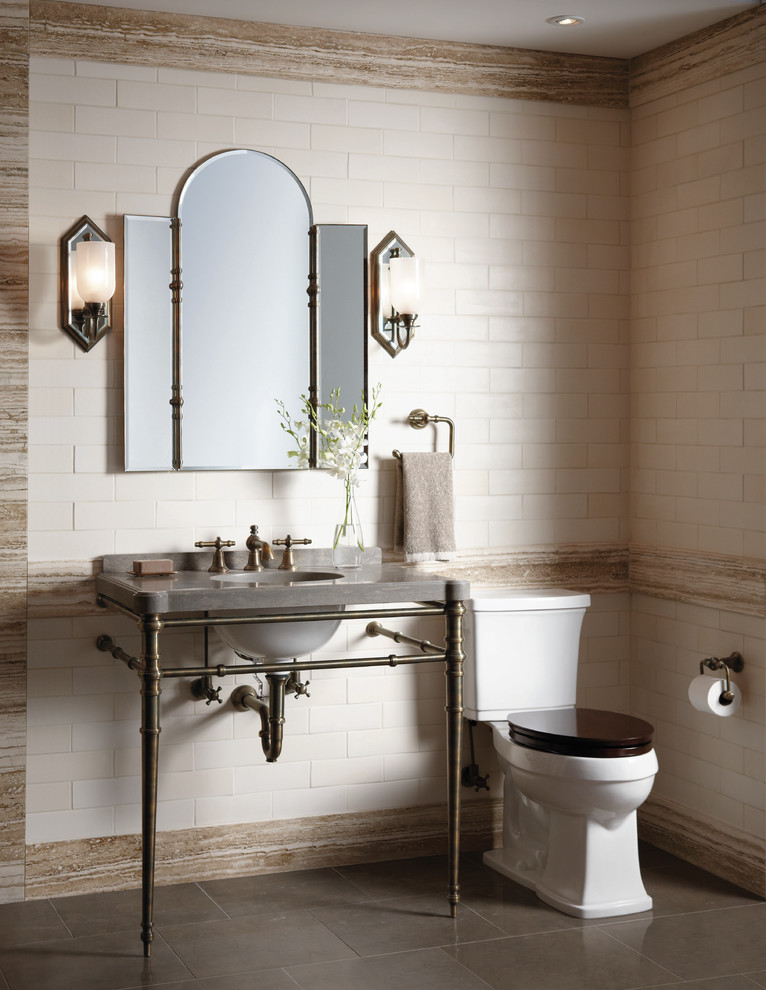 Off White Subway Tile Bathroom Industrial with Basin Bathroom Best Console