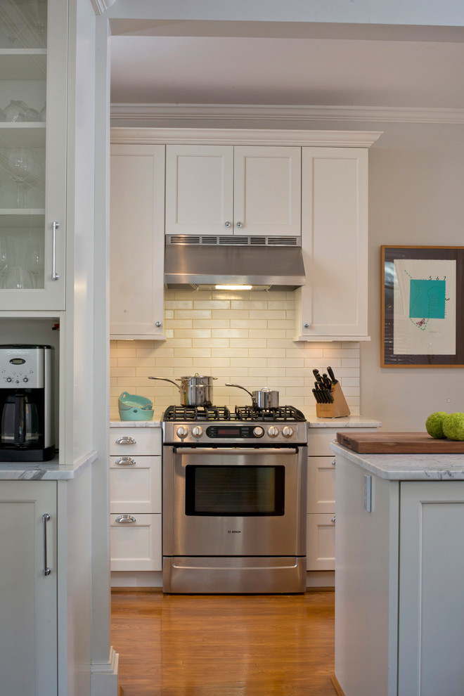 Off White Subway Tile Kitchen Traditional with Aidan Design Alpine White